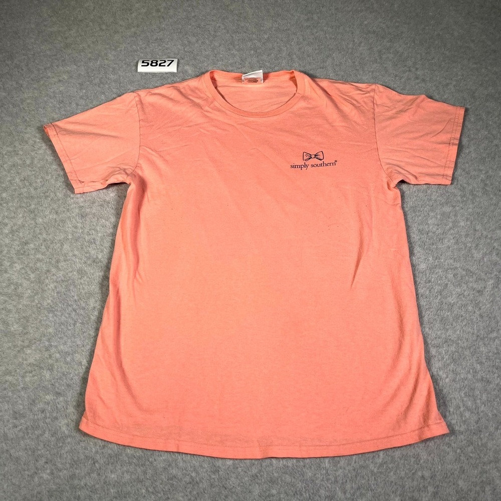 Simply Southern Collection T Shirt Mens Medium Peach Love My Texas Roots Graphic